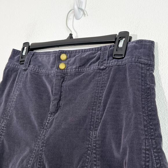 Athleta Corduroy Y2K Skirt Womens 6 Tall Flare Dark Academia Granola Western - Picture 3 of 8